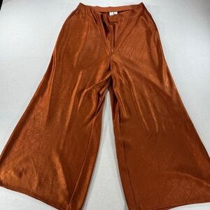 Joie Shimmering Copper Wide-Leg Pants Sz 8